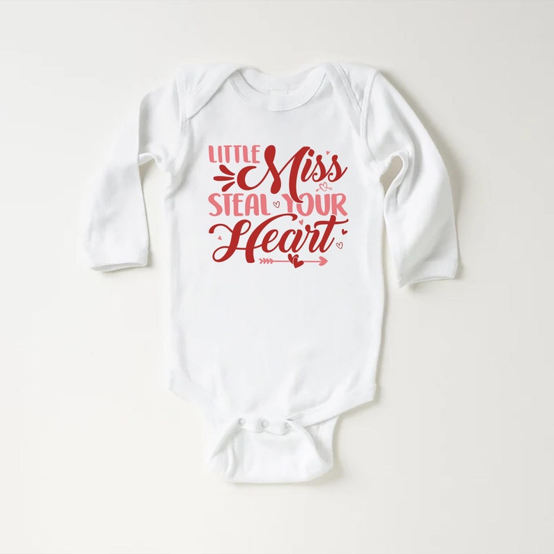 Little Miss Steal Your Heart Baby Sweatshirt, Valentine's Day Kids Outfit