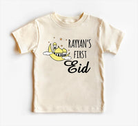 Custom My First Eid Baby Bodysuit, Muslim Eid Mubarak Outfit for 1st Eid