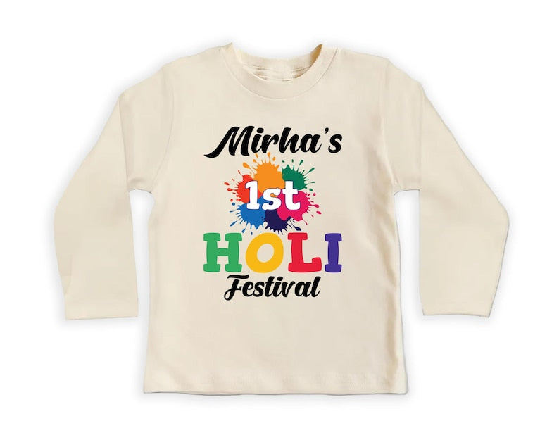 My 1st Holi Baby Sweatshirt, Holi Hai Festival Outfit