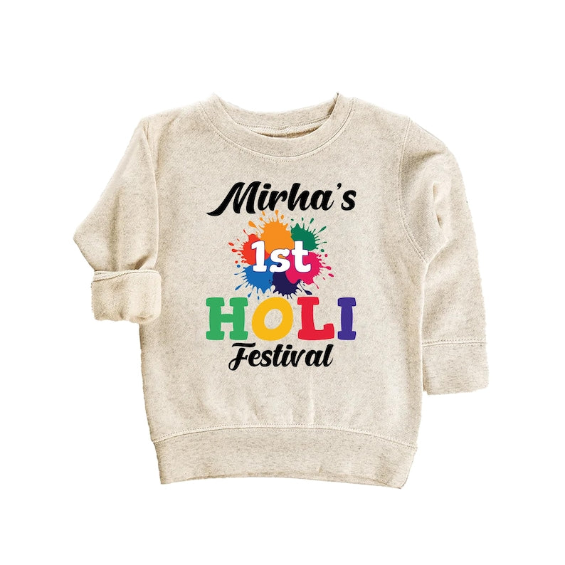 My 1st Holi Baby Sweatshirt, Holi Hai Festival Outfit