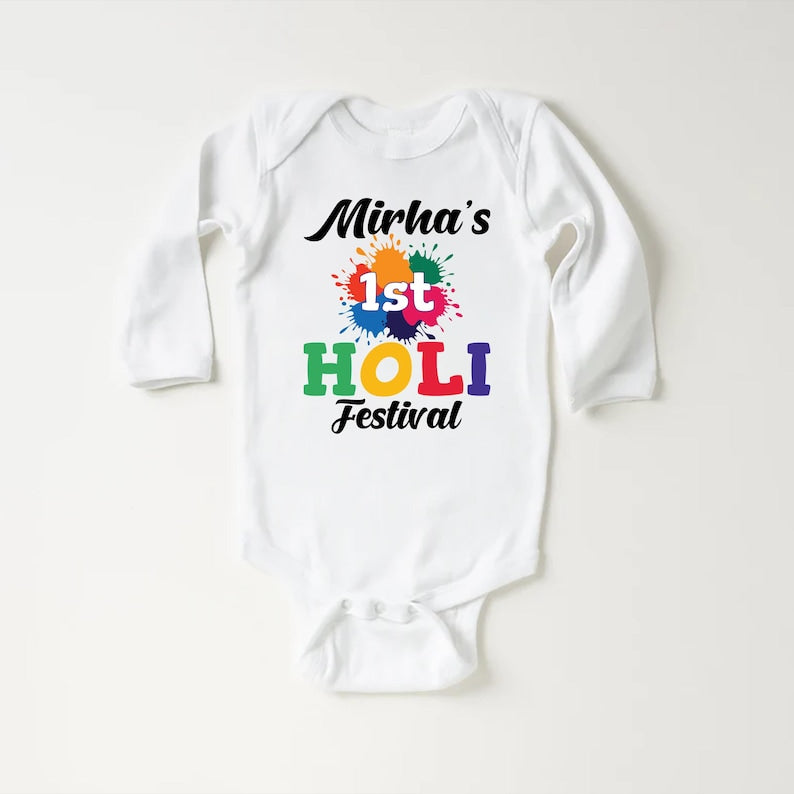 My 1st Holi Baby Sweatshirt, Holi Hai Festival Outfit