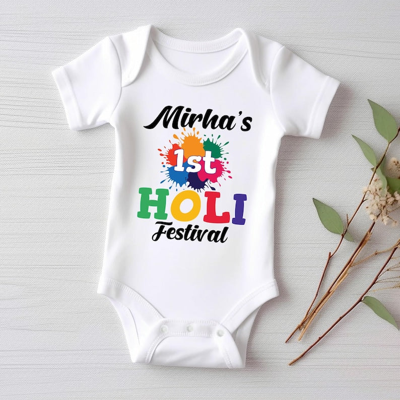 My 1st Holi Baby Sweatshirt, Holi Hai Festival Outfit