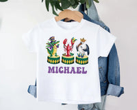 Personalized Mardi Gras Baby Bodysuit, Adorable Mardi Gras Parade Outfit