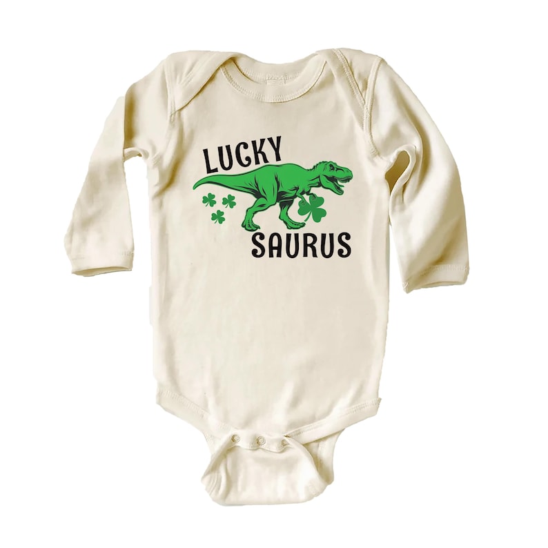 Lucky Saurus St. Patrick's Day Baby Shirt, Saint Patrick’s Day Gift