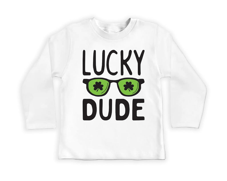 Lucky Dude St. Patrick's Day Baby Shirt, Fun St. Paddy's Gift