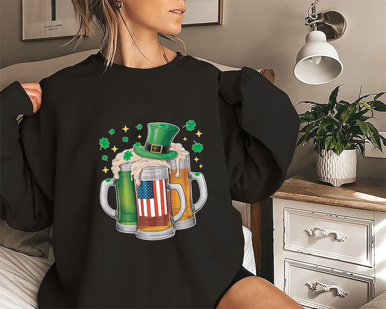 Irish Beer Sweatshirt, Irish Beer Party Gift