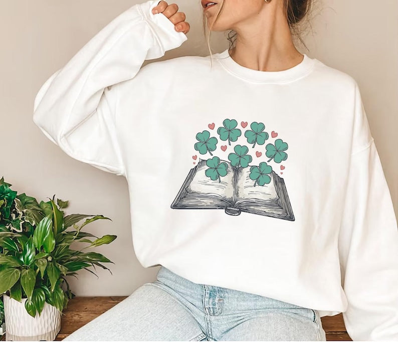 St. Patrick's Day Book Lover Sweatshirt