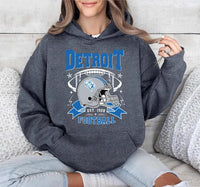 Detroit Football Vintage Hoodie, Classic Football Hoodie