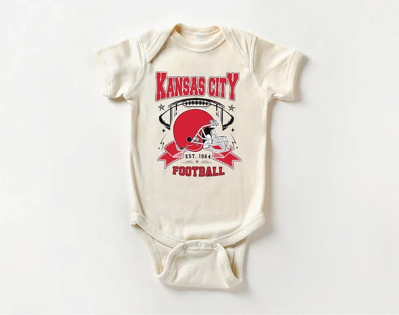 Kansas City Football Baby Sweatshirt, Classic Sunday Football Apparel