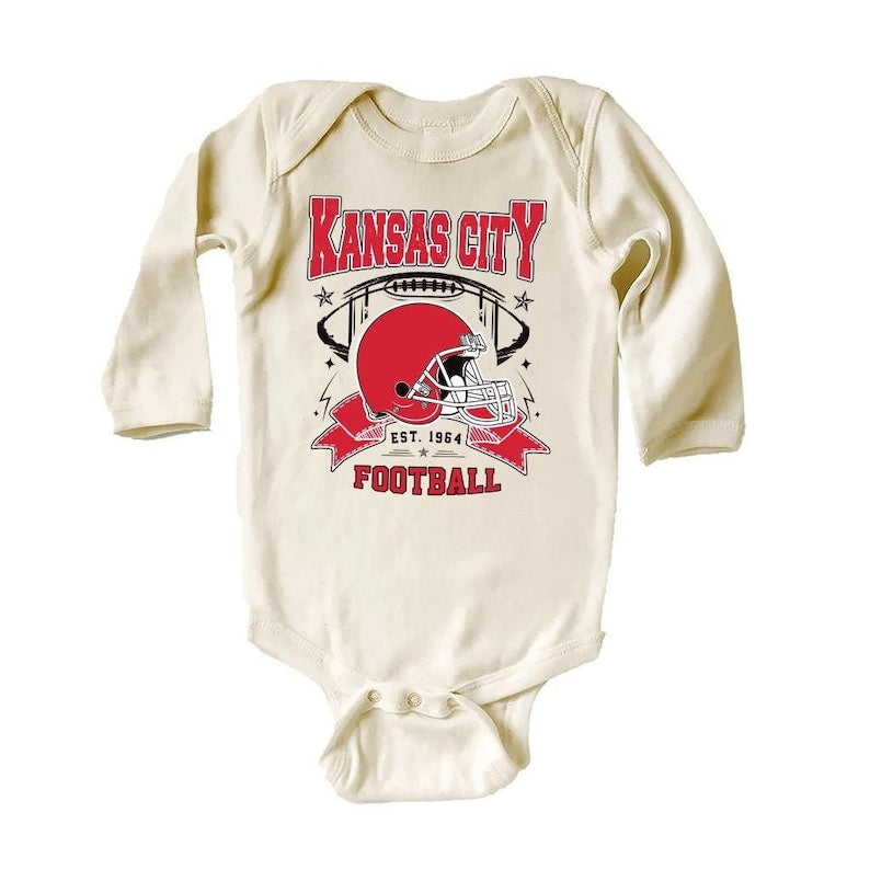 Kansas City Football Baby Sweatshirt, Classic Sunday Football Apparel