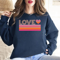 Valentine's Day Love Sweatshirt, Heart Graphic Sweatshirt