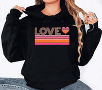 Valentine's Day Love Hoodie, Heart Graphic Hoodie