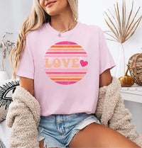 Valentine's Day Love Short Sleeve T-Shirt, Heart Graphic Shirt