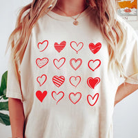 Happy Valentine's Day Love Short Sleeve T-Shirt, Love Heart Graphic Shirt