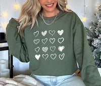 Happy Valentine's Day Love Sweatshirt, Love Heart Graphic Sweatshirt