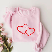 Valentine's Day Love Sweatshirt, Love Heart Graphic Sweatshirt