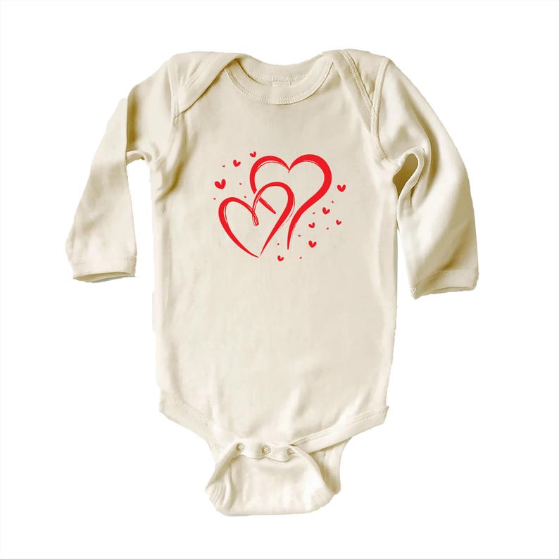 Valentine's Day Baby Sweatshirt, Love Hearts Baby Outfit