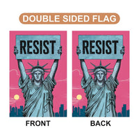 Statue of Liberty Resist Garden Flag, 12x18 Inch Double Sided, Resist Hate Flag, Anti-Trump, Pro Women's Rights Flag, Resist Racism Flag