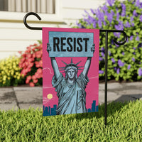 Statue of Liberty Resist Garden Flag, 12x18 Inch Double Sided, Resist Hate Flag, Anti-Trump, Pro Women's Rights Flag, Resist Racism Flag