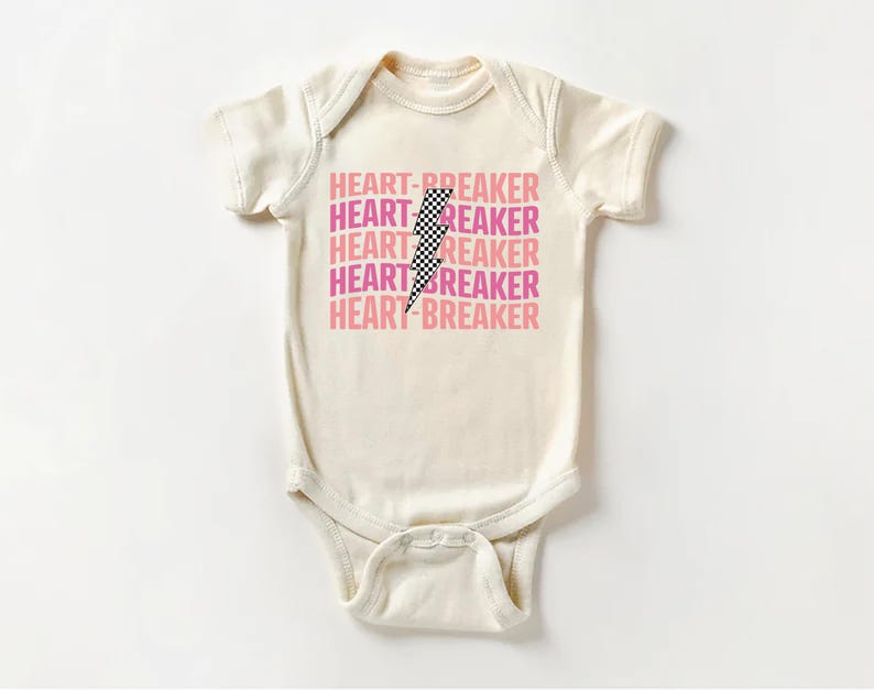 Heart Breaker Baby Shirt, Valentine's Day Kids Outfit