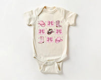 Boots Bows and Cowboy Hats Baby Bodysuit, Cute Western Outfit for Girls