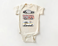 Emergency Vehicles Baby Shirt, Adorable Outfit for Boys & Girls