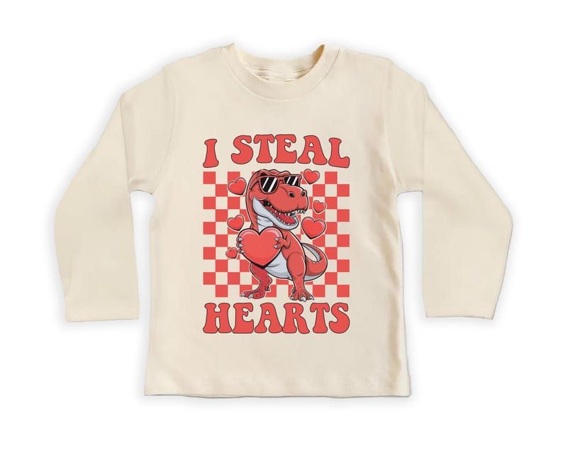 I Steal Hearts Baby Shirt, Cute Valentine Day Kids Outfit