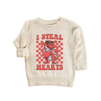 I Steal Hearts Baby Shirt, Cute Valentine Day Kids Outfit