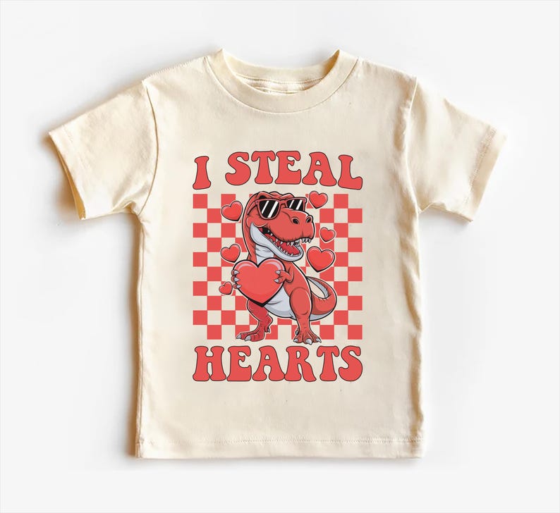 I Steal Hearts Baby Shirt, Cute Valentine Day Kids Outfit