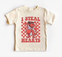 I Steal Hearts Baby Shirt, Cute Valentine Day Kids Outfit