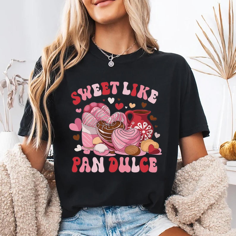 Sweet Like Pan Dulce Short Sleeve T-Shirt, Calorias de Amor No Cuentan Shirt