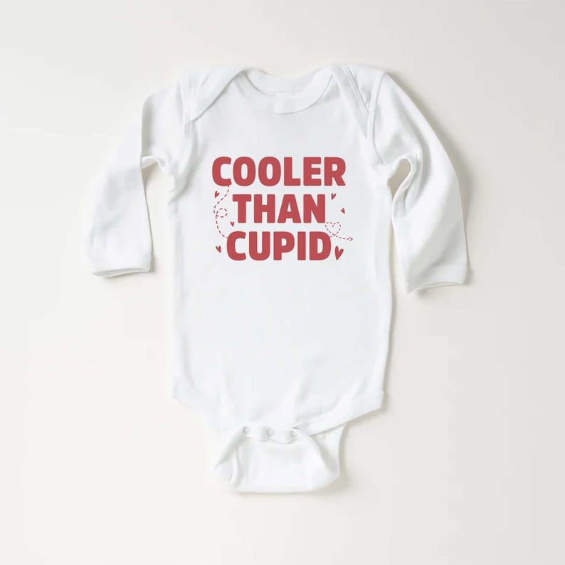 Cooler Than Cupid Baby Shirt, Cute Valentine Day Kids Outfit