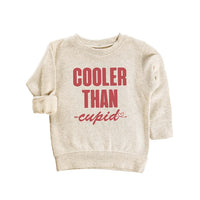 Cooler Than Cupid Baby Sweatshirt, Cute Valentine Day Kids Outfit