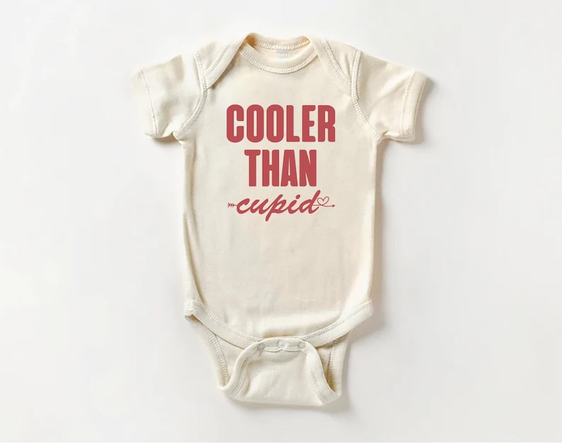 Cooler Than Cupid Baby Sweatshirt, Cute Valentine Day Kids Outfit