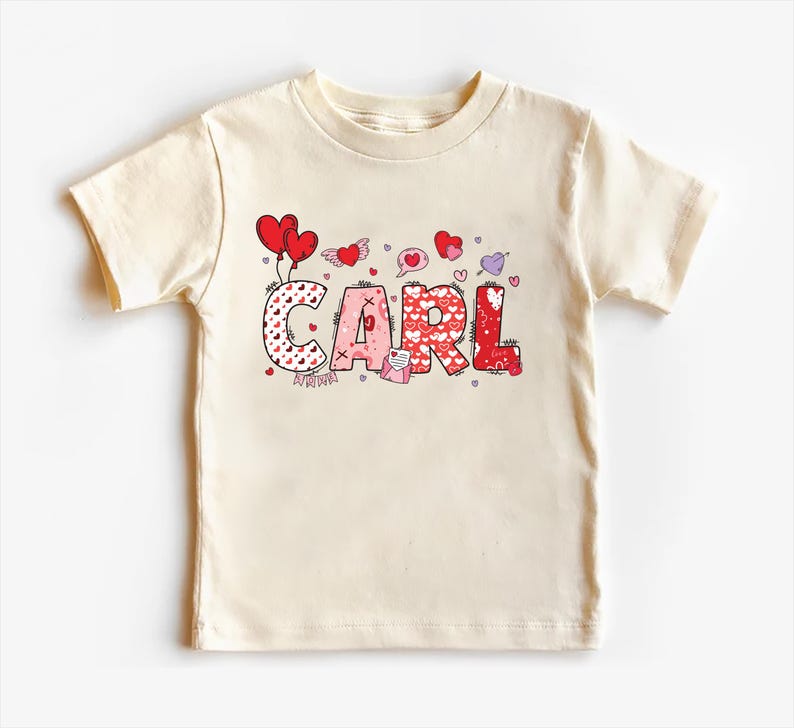 Personalized Valentine Baby Bodysuit, Cute Valentine Day Kids Outfit