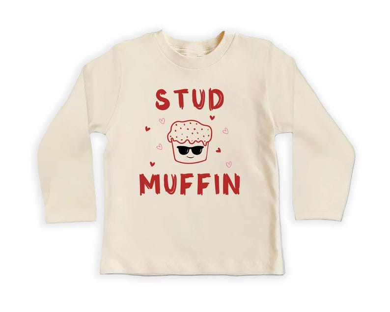 Stud Muffin Valentine's Day Baby Bodysuit, Cute Love Heart Kids Outfit