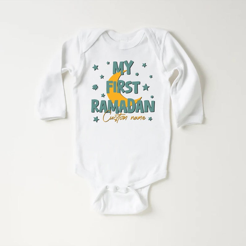 Custom First Ramadan Baby Bodysuit, Muslim Baby Gift