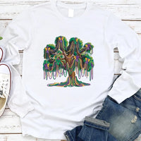 Mardi Gras Bead Tree Long Sleeve Shirt, Bead Tree Gift