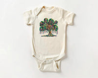 Mardi Gras Bead Tree Baby Bodysuit, Mardi Gras Festival Gift