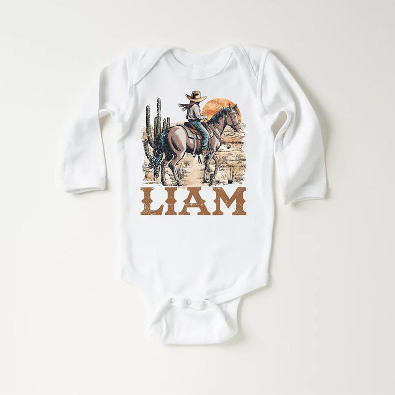 Personalized Cowboy Baby Sweatshirt, Western Baby Outfit