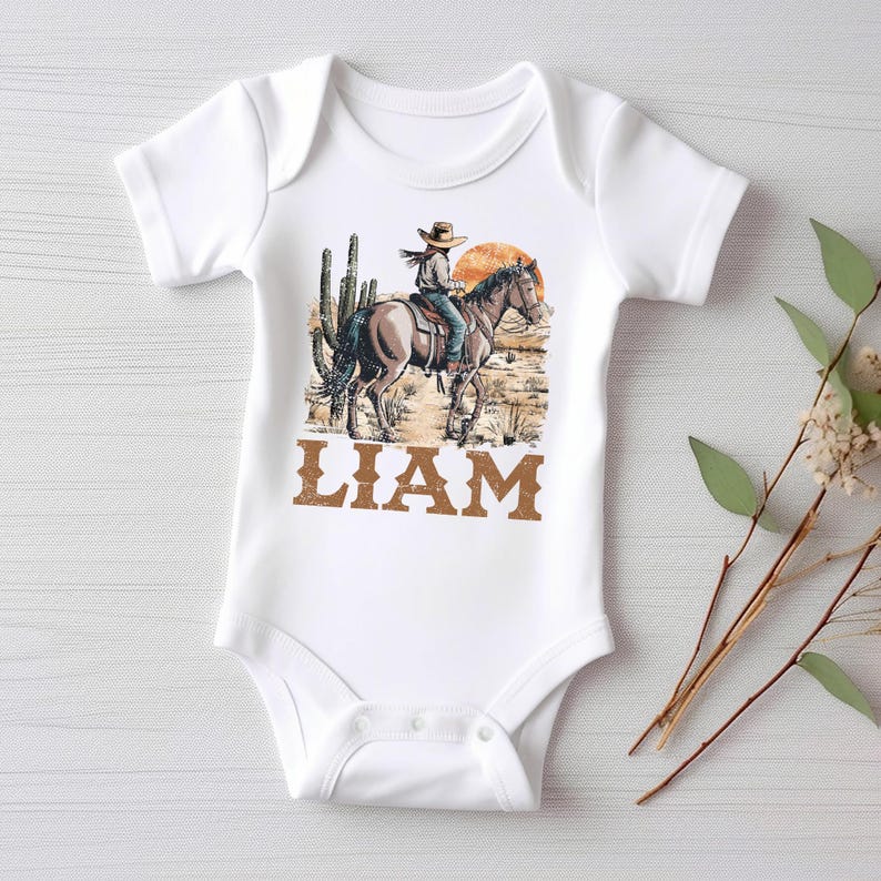 Personalized Cowboy Baby Sweatshirt, Western Baby Outfit