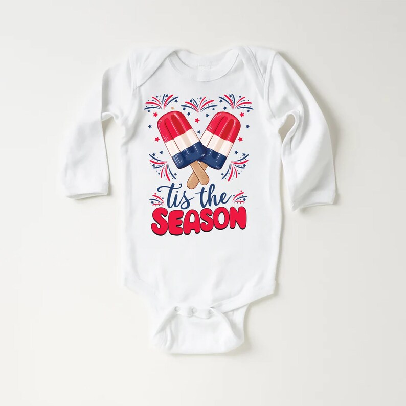 4th of July Baby Baby Sweatshirt, Fireworks Ice Cream Baby Outfit