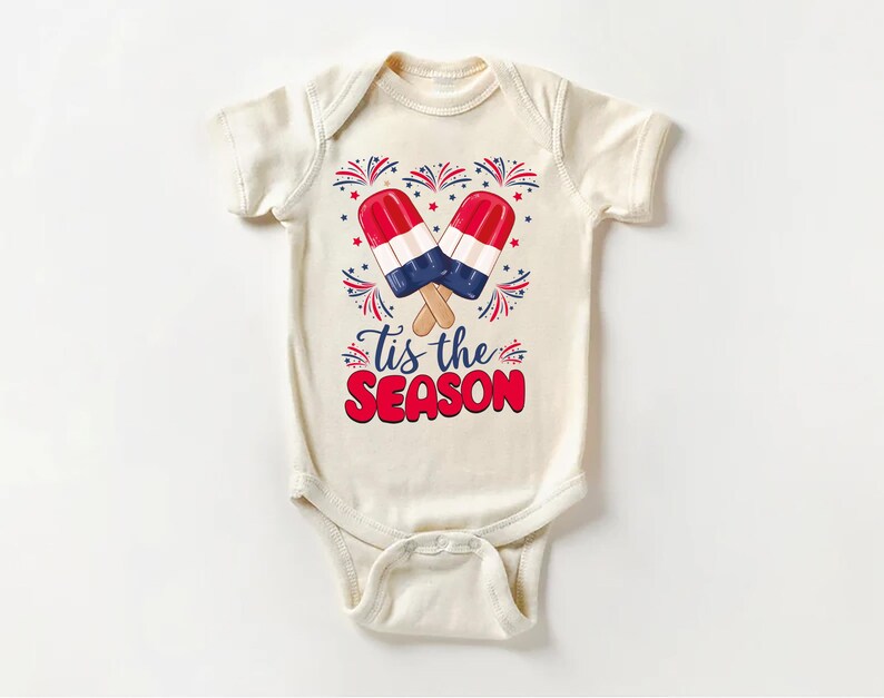 4th of July Baby Baby Sweatshirt, Fireworks Ice Cream Baby Outfit