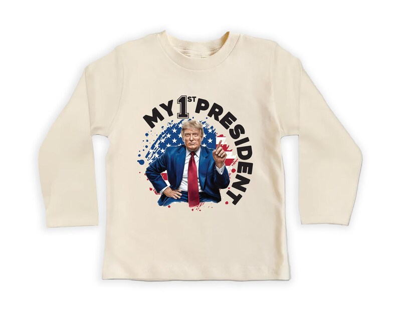 My First President Baby Sweatshirt, Funny Trump Baby Outfit