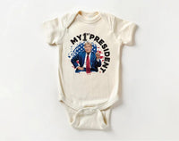 My First President Baby Sweatshirt, Funny Trump Baby Outfit