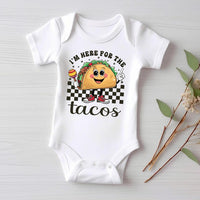 I'm Here For The Tacos Baby Bodysuit, Cinco De Mayo Baby Outfit