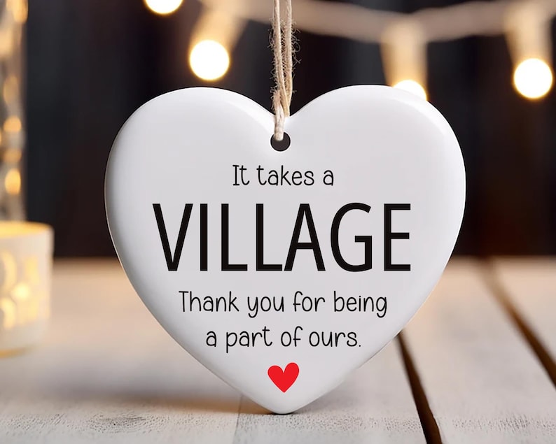 It Takes a Village Ornament, Thank You Ceramic Keepsake