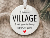 It Takes a Village Ornament, Thank You Ceramic Keepsake