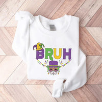 Bruh Mardi Gras Sweatshirt, Funny Mardi Gras Sweatshirt