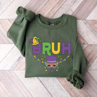 Bruh Mardi Gras Sweatshirt, Funny Mardi Gras Sweatshirt